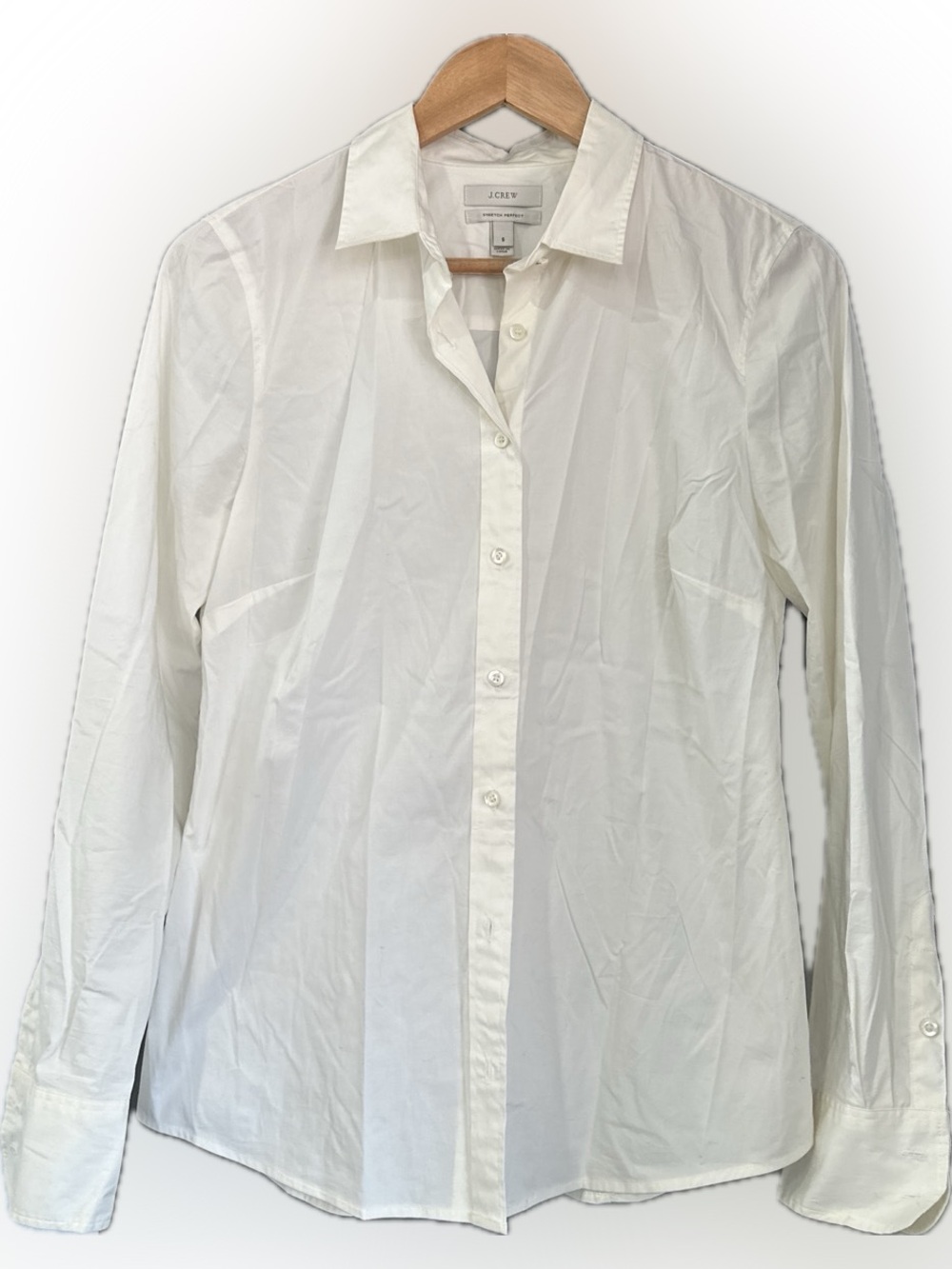 J. Crew Women's Ivory Button-Down Shirt